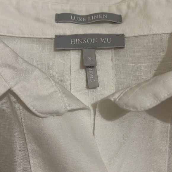 NWT Hinson Wu Luxe Linen Size 8 White - Picture 5 of 5